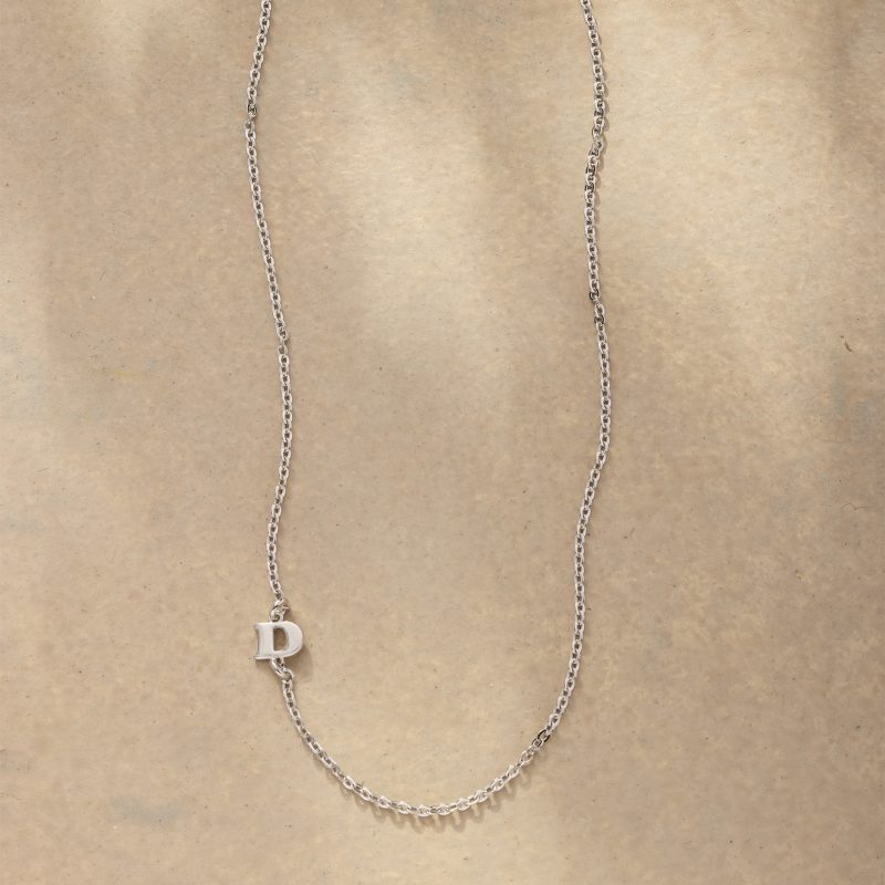 Silver Initial Spark Necklace
