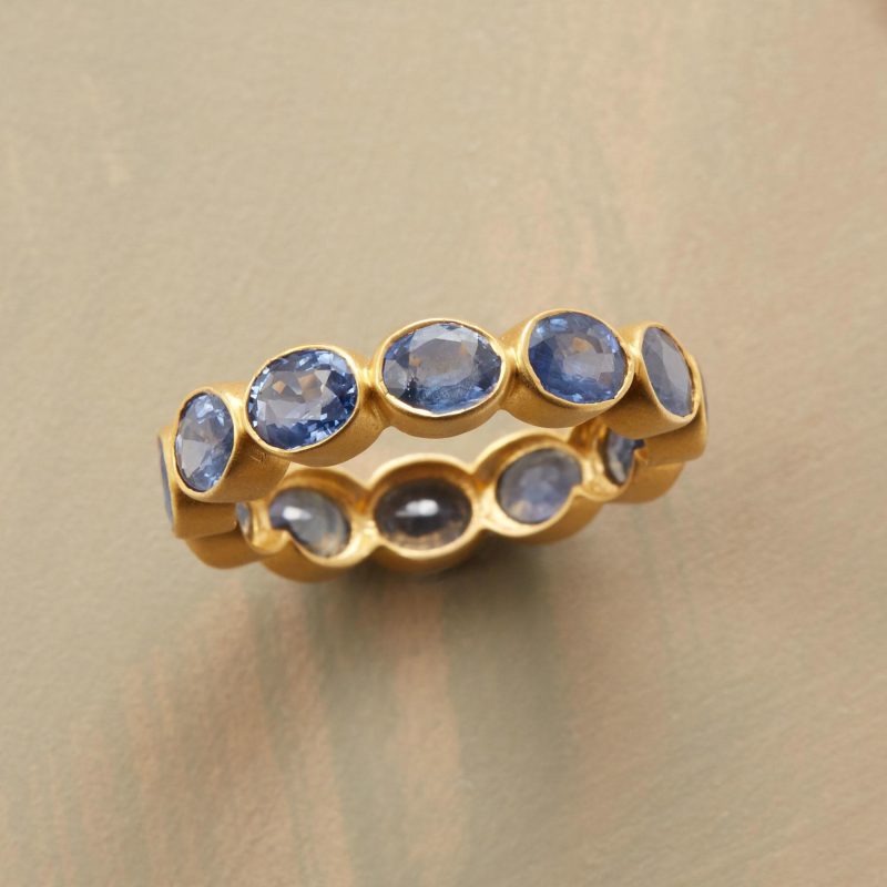 Bubble Bezel Sapphire Ring